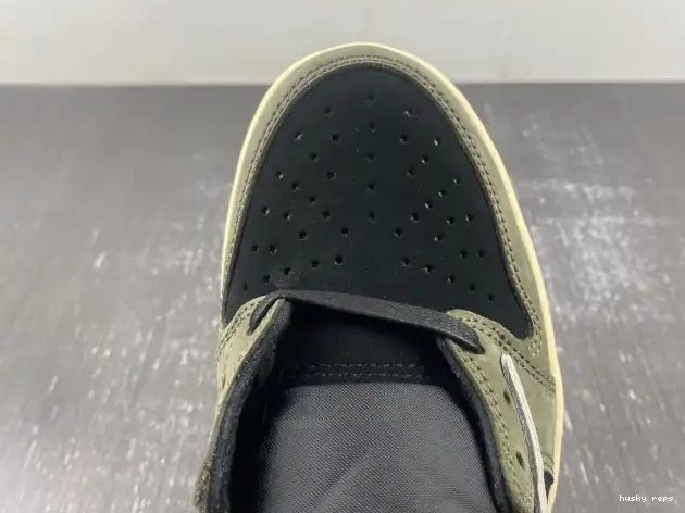 Cheap Husky DM7866-002 'BLACK SP JORDAN 1 SCOTT LOW OG OLIVE' X AIR TRAVIS 0417